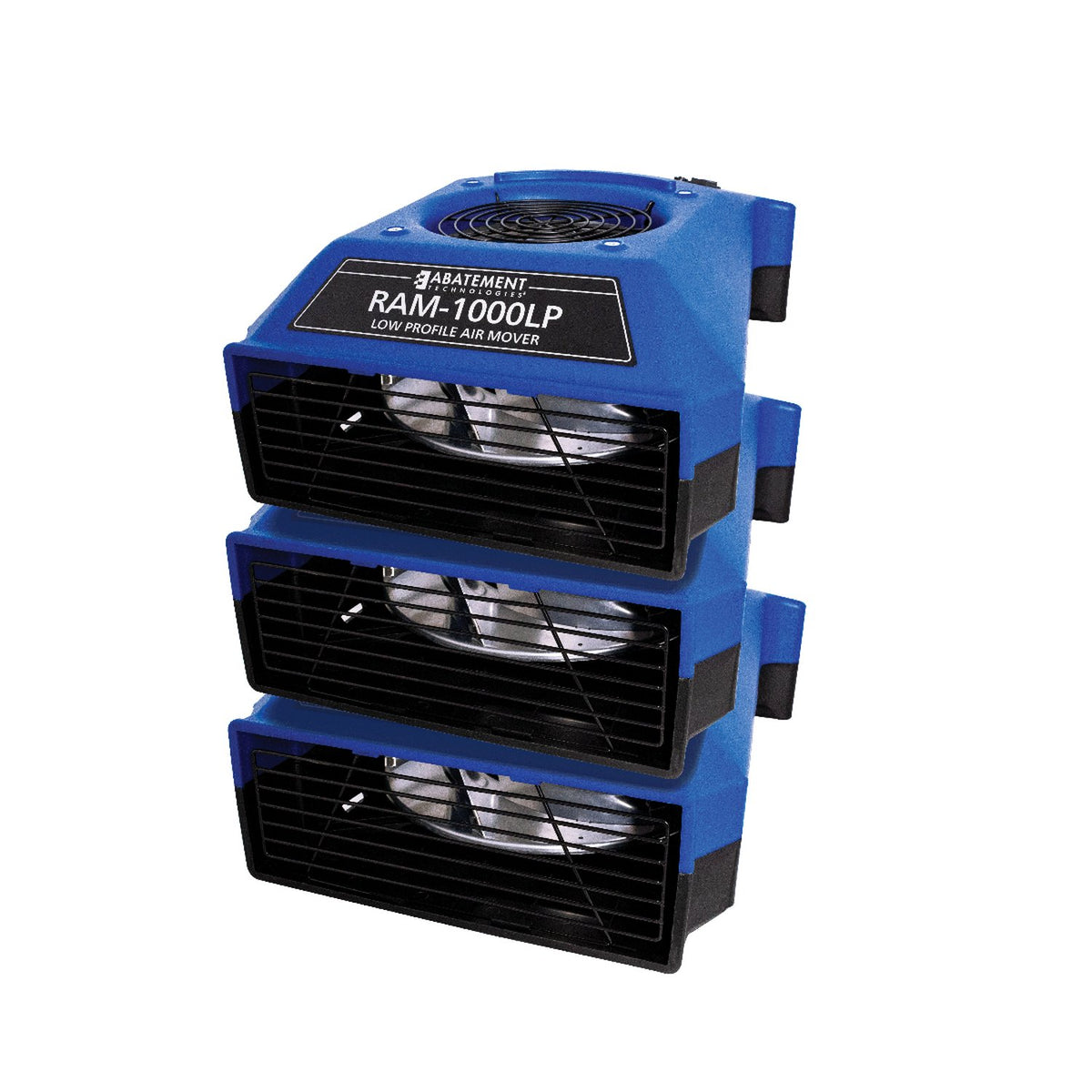 Abatement RAM1000LP low profile air mover - three units stacked