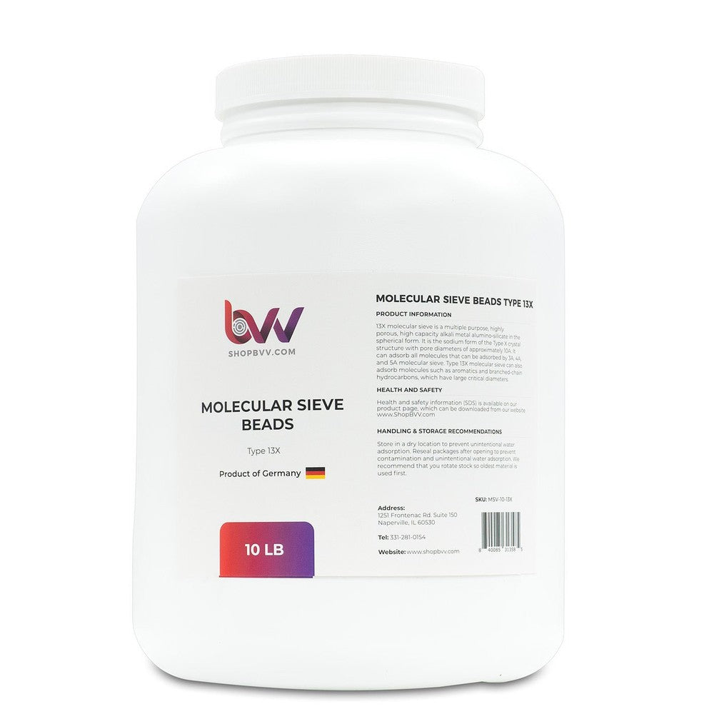 Molecular Sieve Beads Type 13X (a.k.a. 10A) - Black Label Supply llc