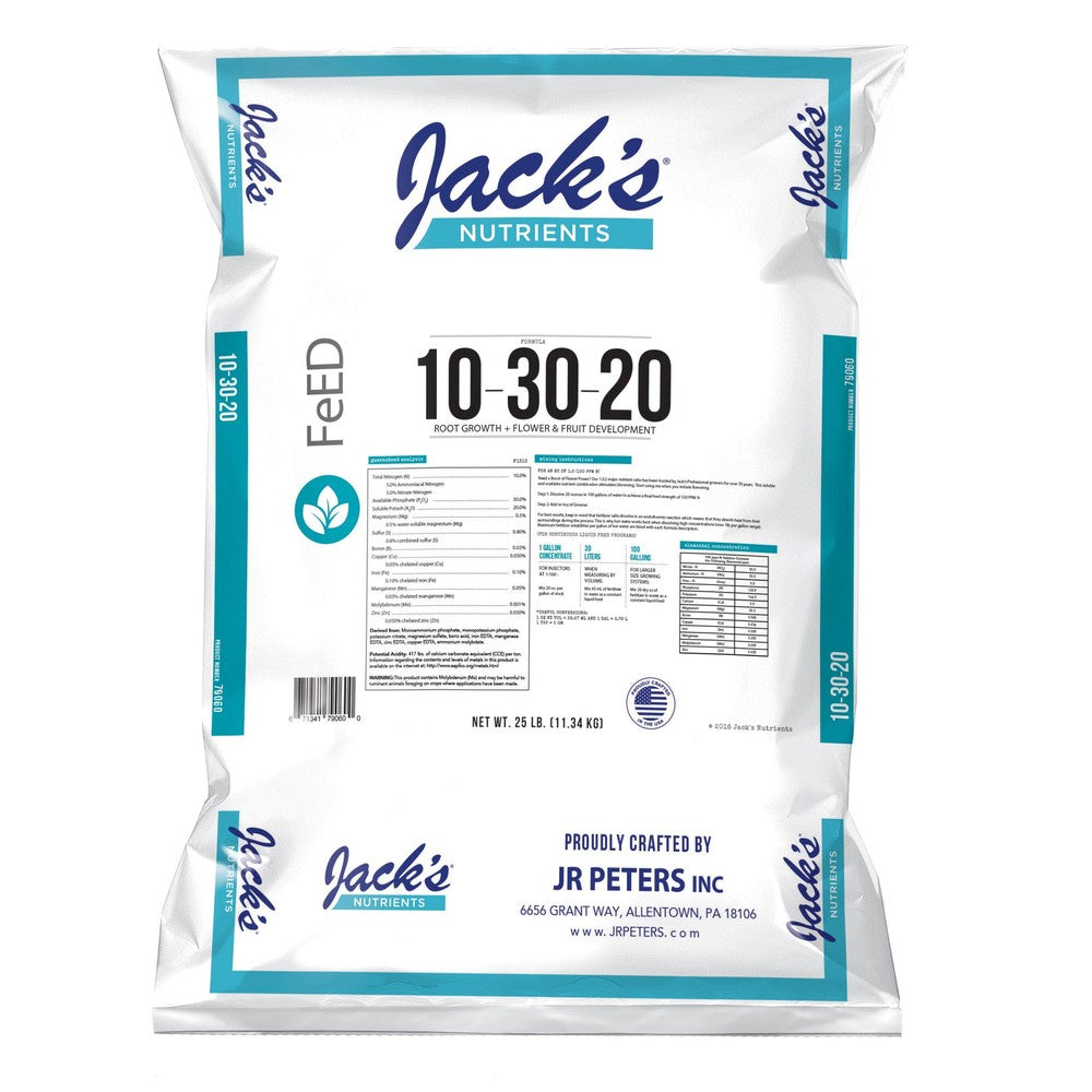 Jack's Nutrients FeED 10-30-20 Bloom 25 lb