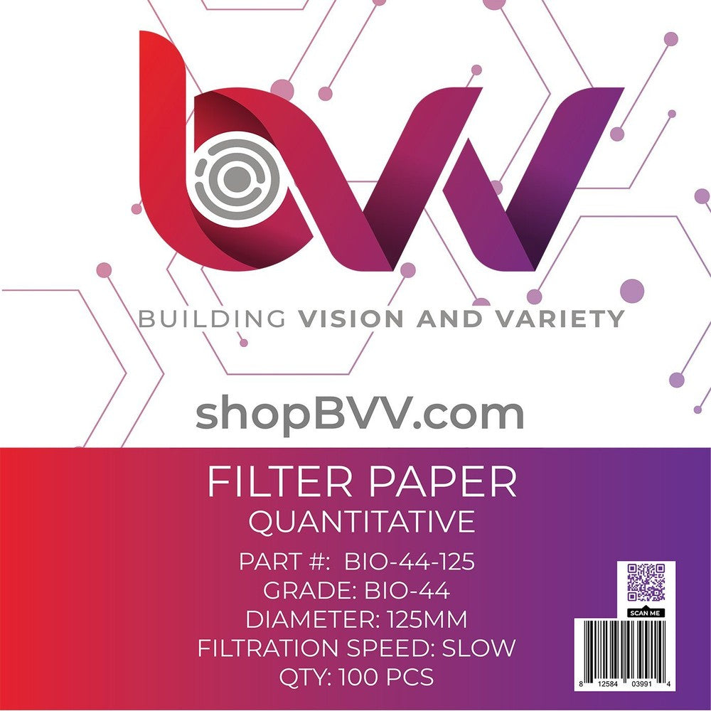 Ashless Filter Papers - 125MM - Quantitative - Black Label Supply llc