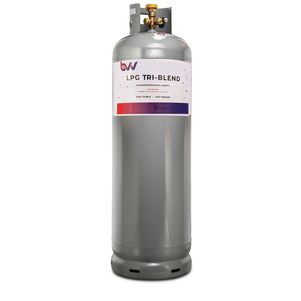 120LB DIPTUBE Tank High Purity USA 50/25/25% N - Butane/Iso - Butane/Propane TRI - Blend - 99.5% Guaranteed - Black Label Supply llc