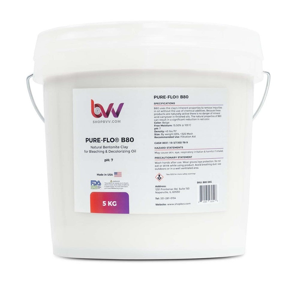 Pure - Flo® B80 Natural Bentonite for Bleaching & Decolorizing Edible Oils *FDA - GRAS - Black Label Supply llc
