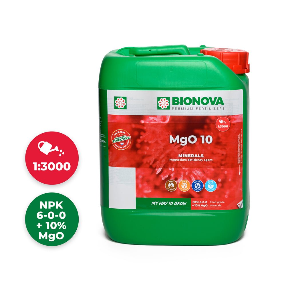 Bionova MgO 10 magnesium mineral additive - 5 L jerrycan, front view