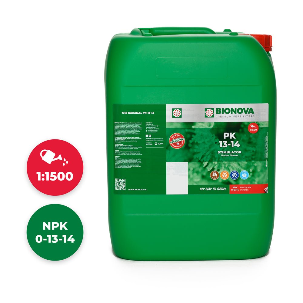 Bionova PK 13-14 bloom stimulator - 20 L jerrycan, front view