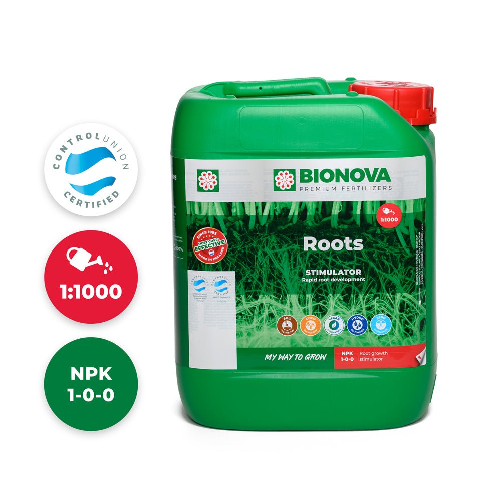 Bionova Roots root growth stimulator - 5 L jerrycan, front view