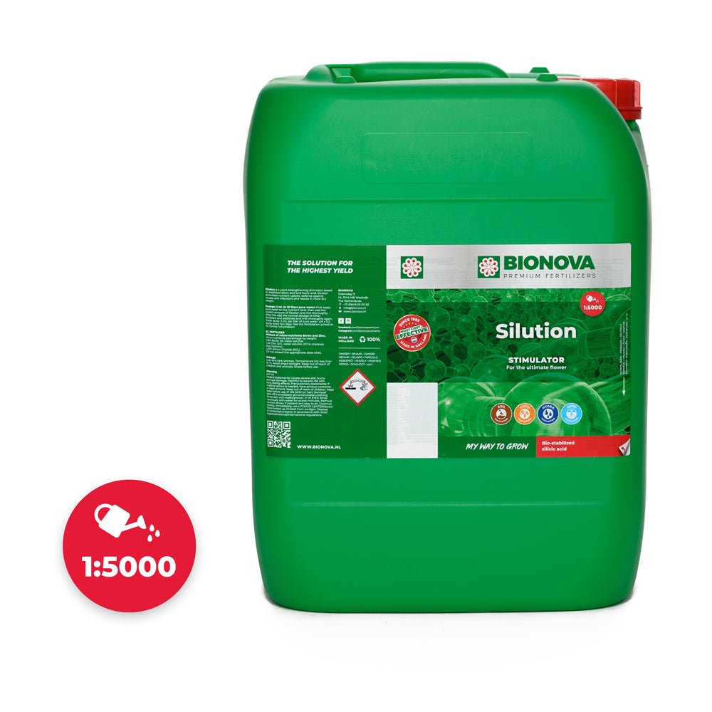 Bionova Silution mono-silicic acid stimulator - 20 L jerrycan, front view