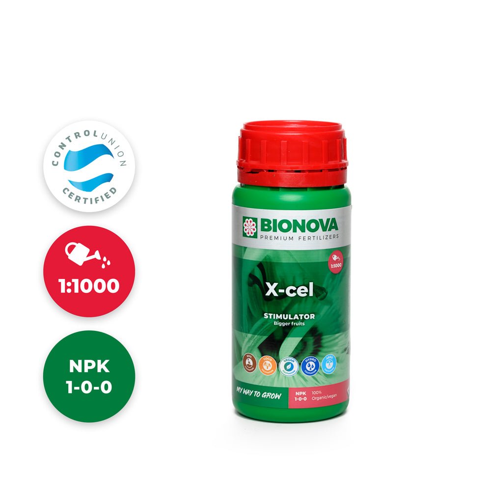 Bionova X-ceL growth and bloom stimulator - 250 mL bottle, front view
