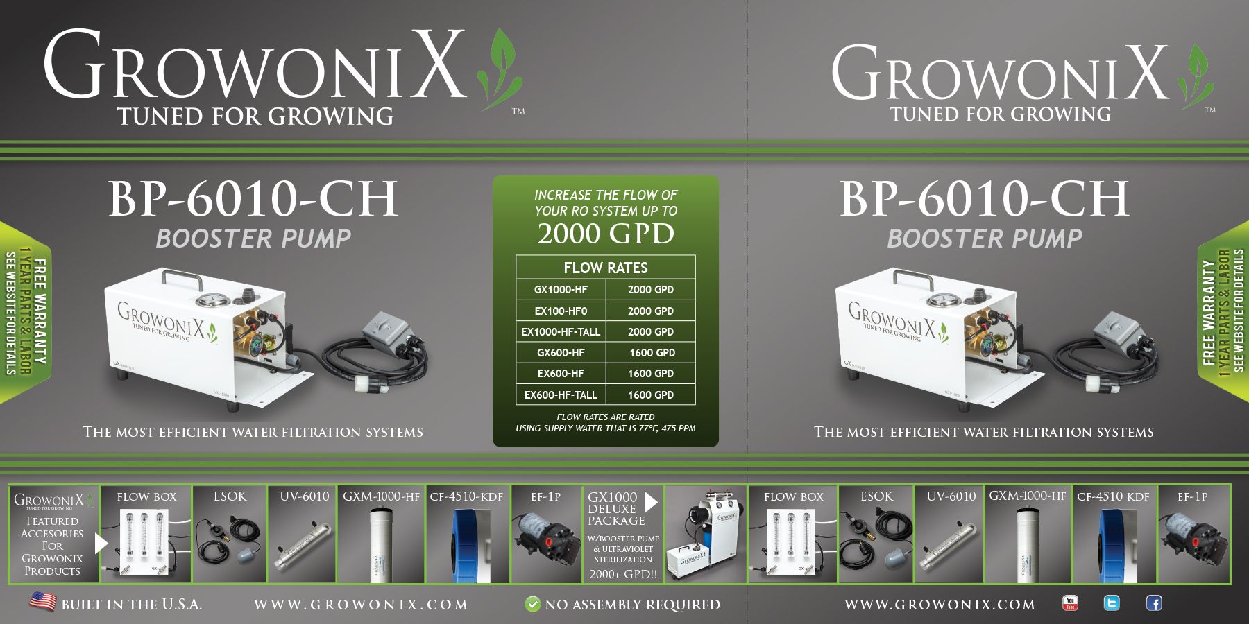 GrowoniX - BP-6010 Booster Pump