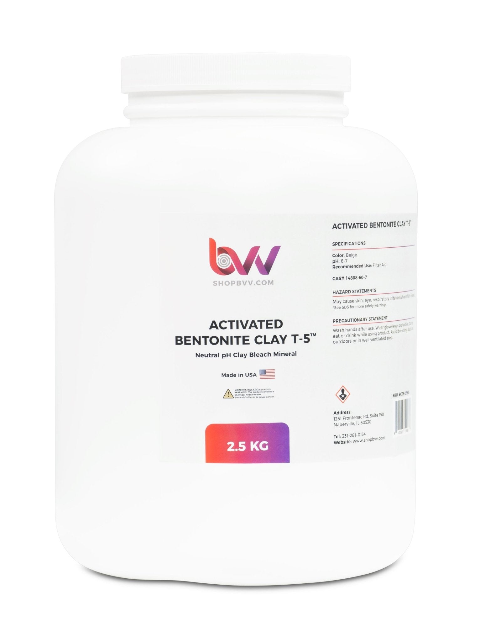 BVV™ Activated Bentonite Clay T - 5™ - Black Label Supply llc