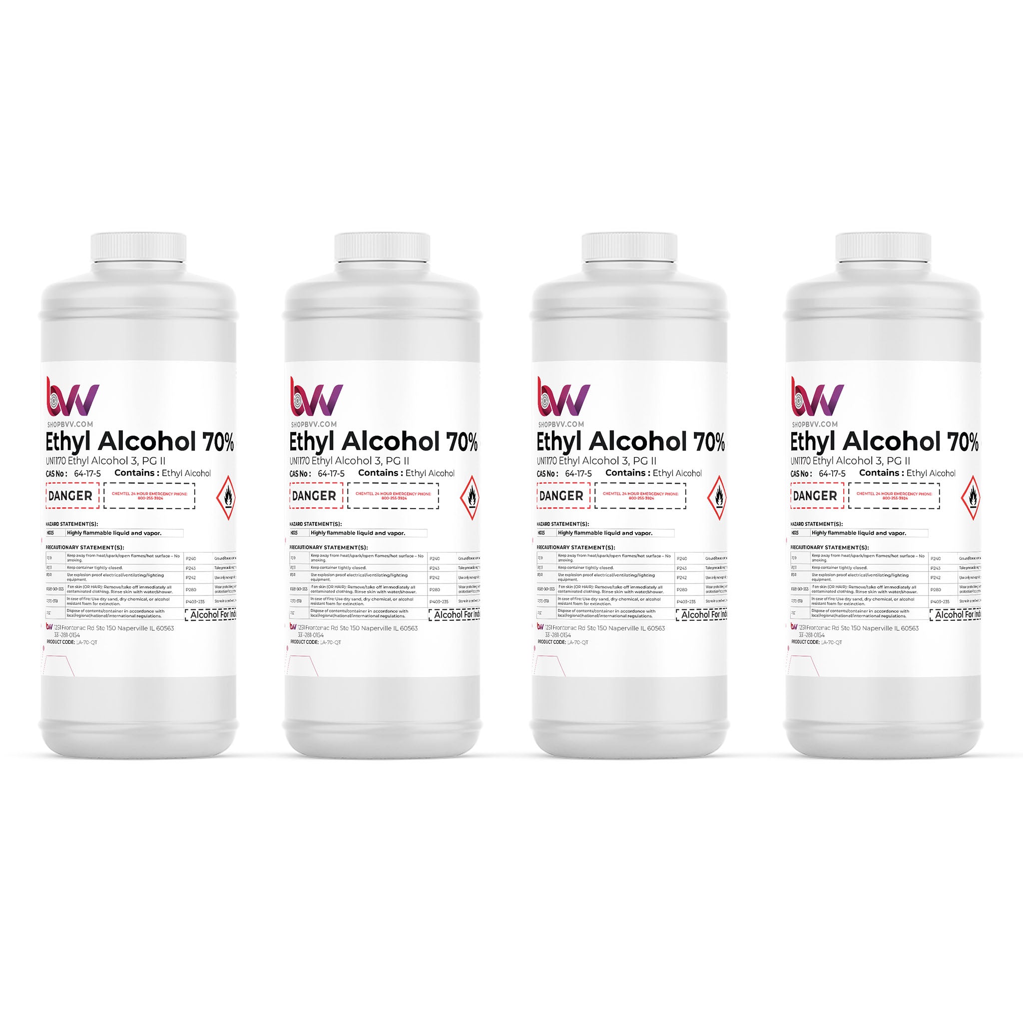 BVV™ Ethyl Alcohol 70% - USP 140 Proof - Black Label Supply llc