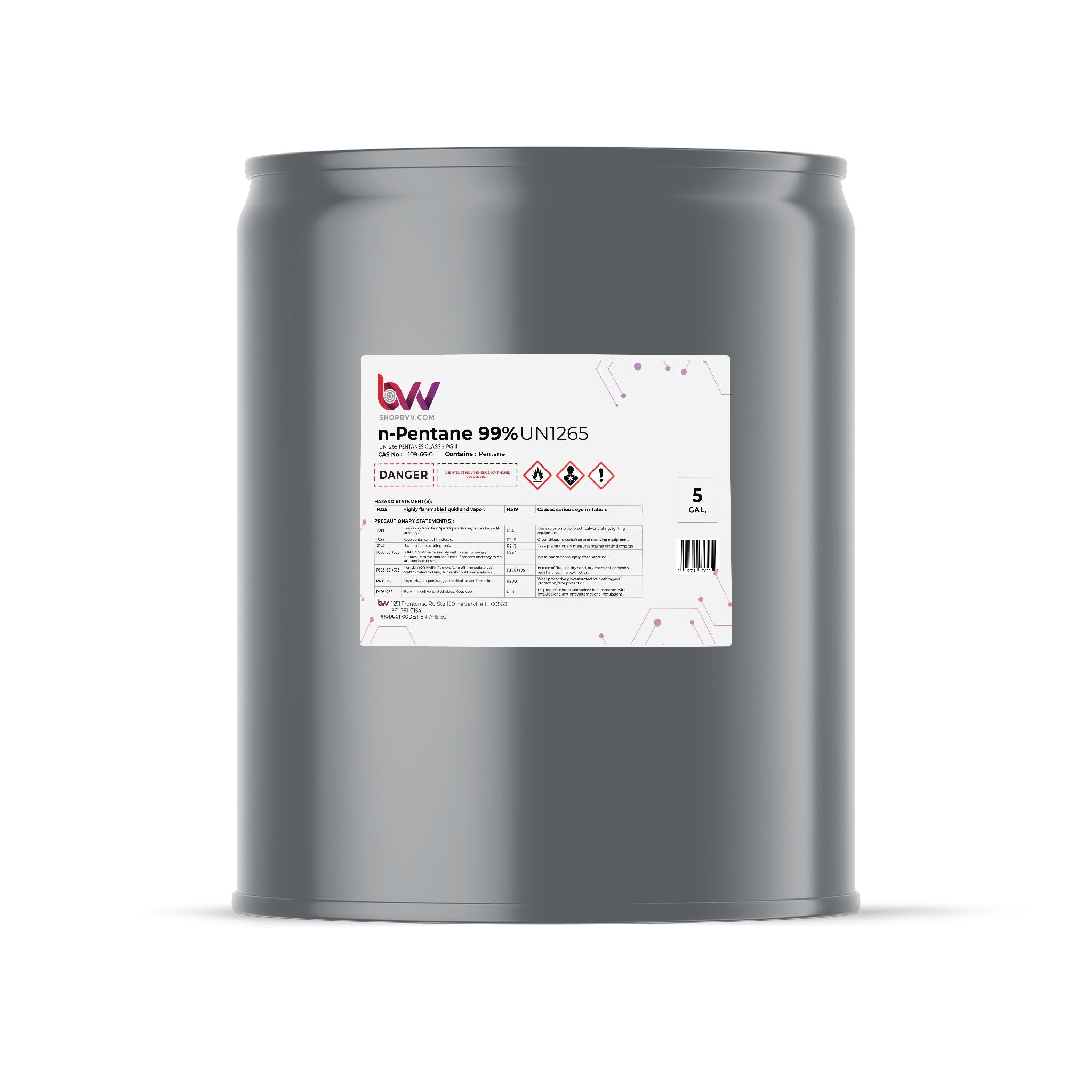 BVV™ High Purity Lab Grade N - Pentane 99% - Black Label Supply llc