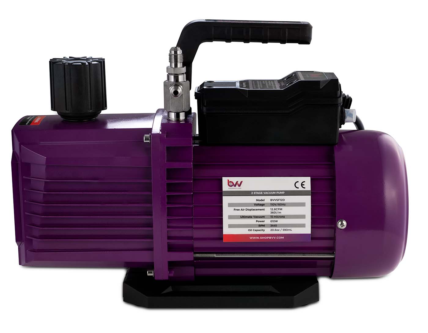 BVV™ SF12D 12CFM Two Stage Spark Free Vacuum Pump - Black Label Supply llc