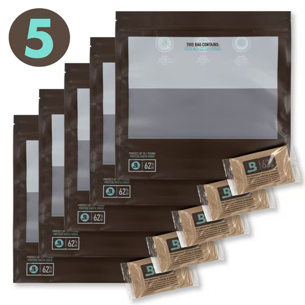 Boveda Fresh Bag (Sold by Case) – Fresh Bag 5-Pack-62% size 67 inside (5/Pack) – Humidity Control