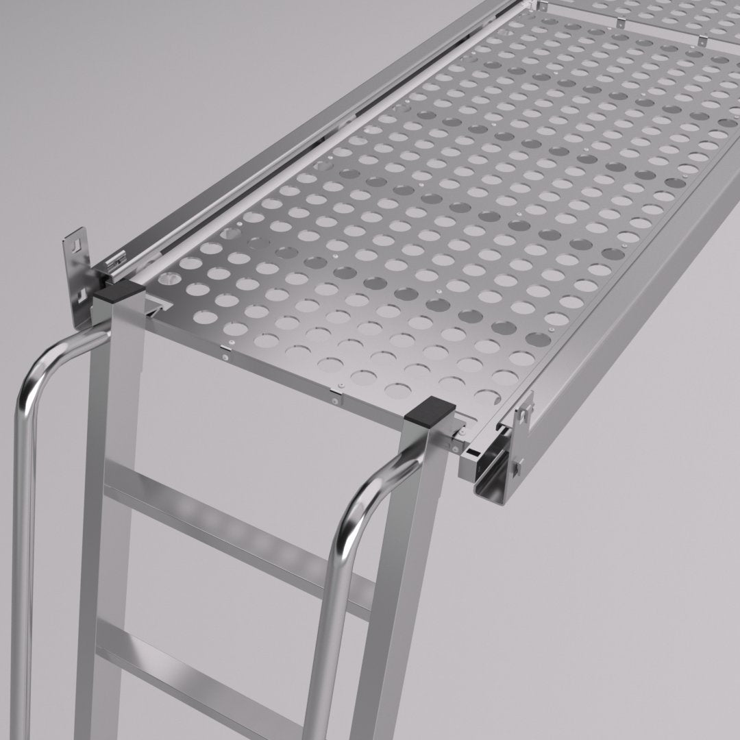 GrowPros Solutions Catwalk Platform System - platform installed on multi-tier rack