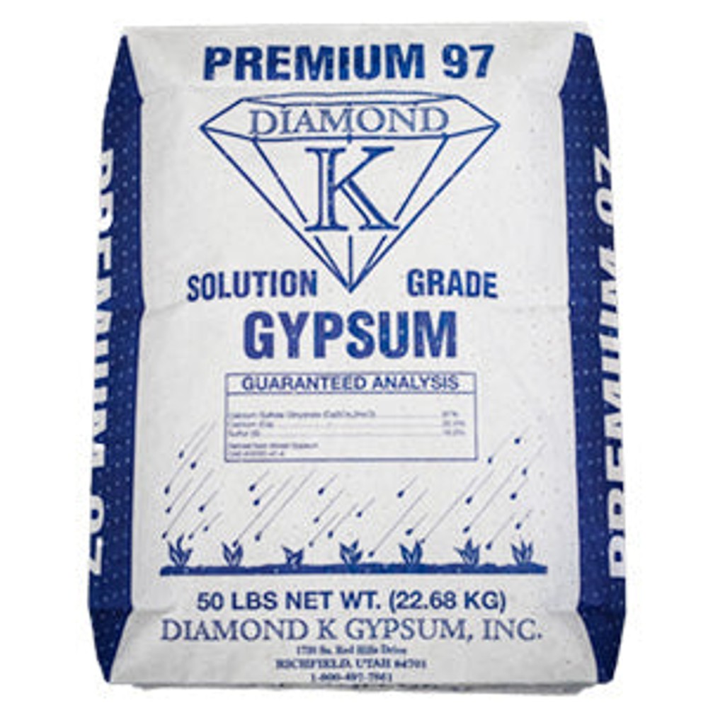 Gypsum Diamond K Premium 97 Solution Grade 50 lb – Water Soluble