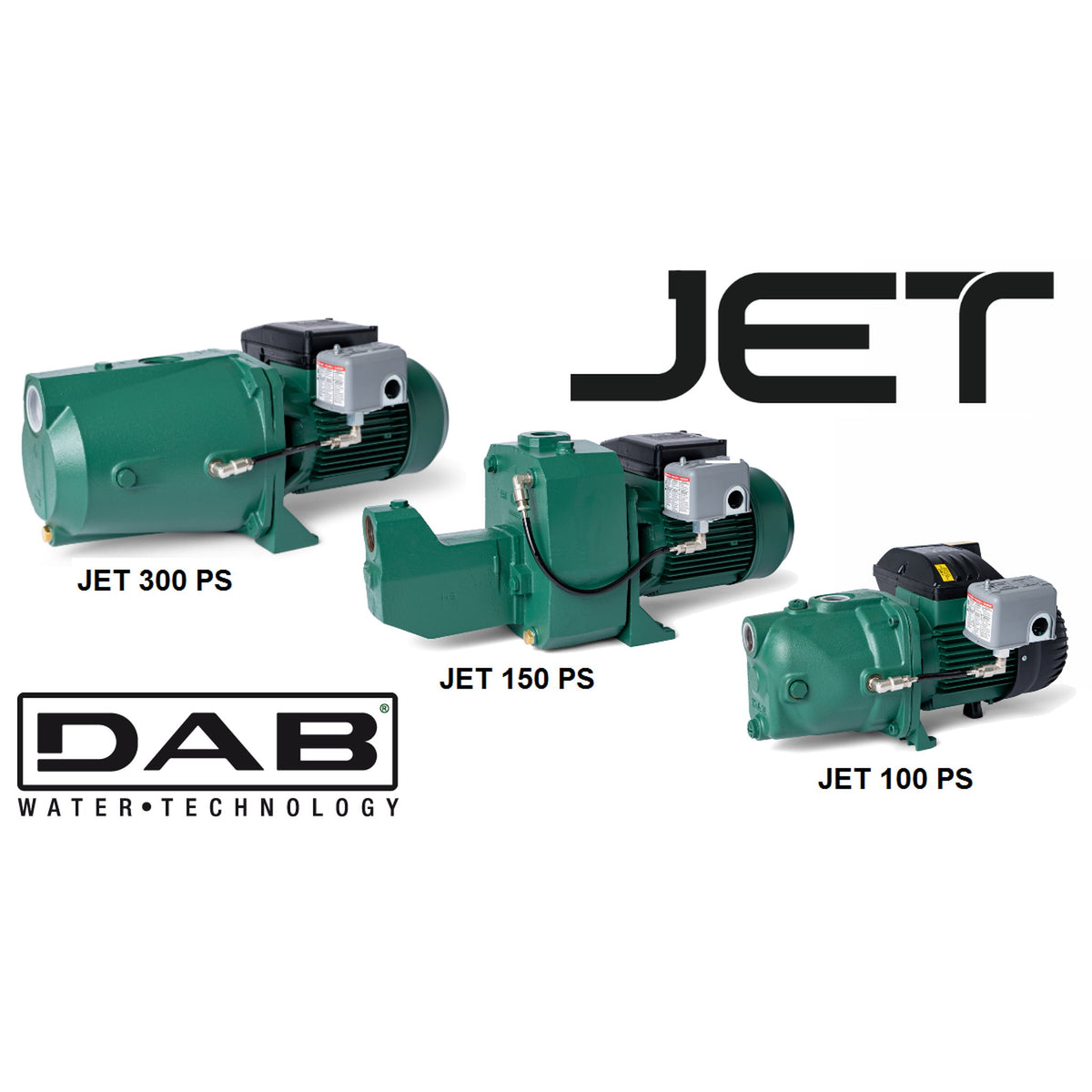 Dab Pumps - JET Cast Iron Jet Pump with Pressure Switch