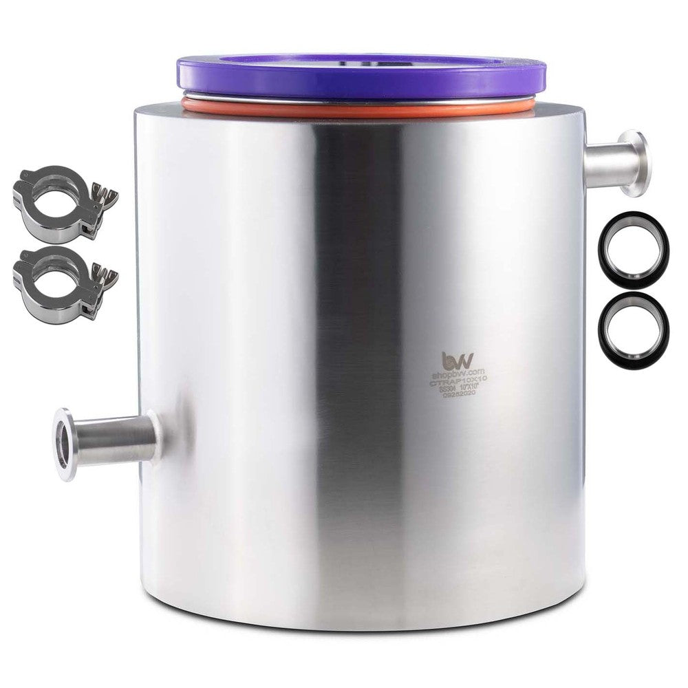 10" Cold Trap with KF25 Ports - Black Label Supply llc