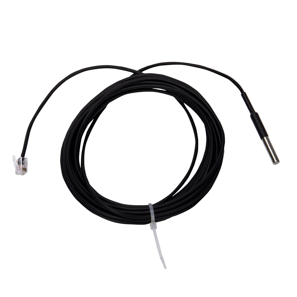Dimlux Digital Temperature Sensor - probe with coiled communication cable and connector