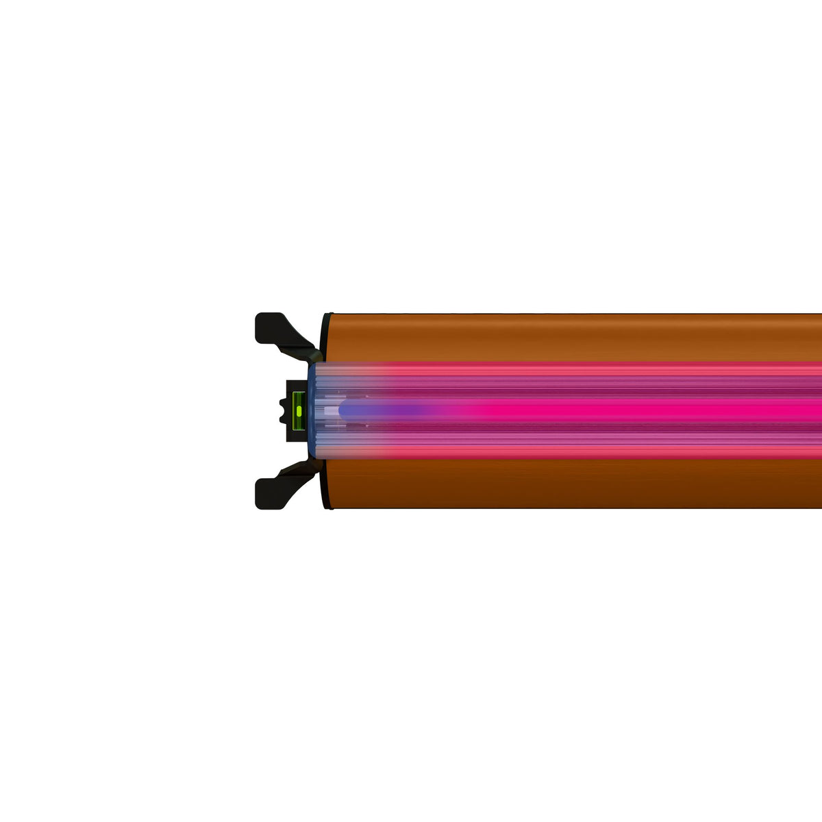 Dimlux Xtreme NIR + UV-A add-on bar - lens and end bracket closeup