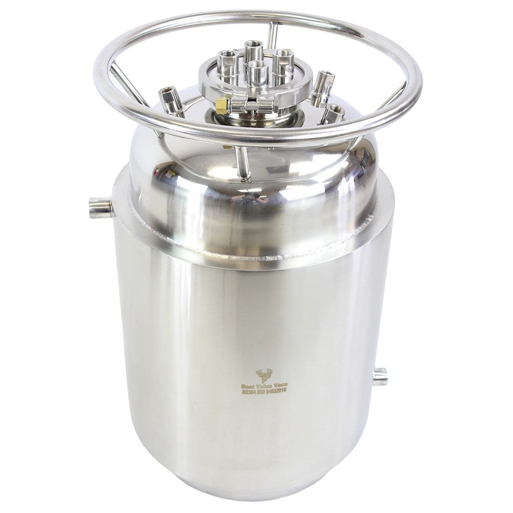 Jacketed Stainless Steel LP Tank with Internal Condensing Coil and Dip Tube - Black Label Supply llc