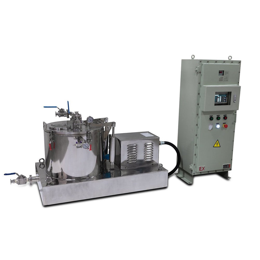 45L Jacketed Stainless Steel Centrifuge with Explosion Proof Motor and Siemens Controller - 15LB Max Capacity - Black Label Supply llc