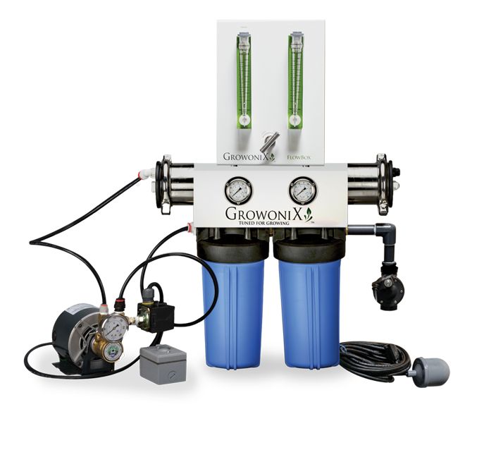 GrowoniX EX1000 Flow Box Deluxe High Flow Reverse Osmosis System - Residential RO Systems