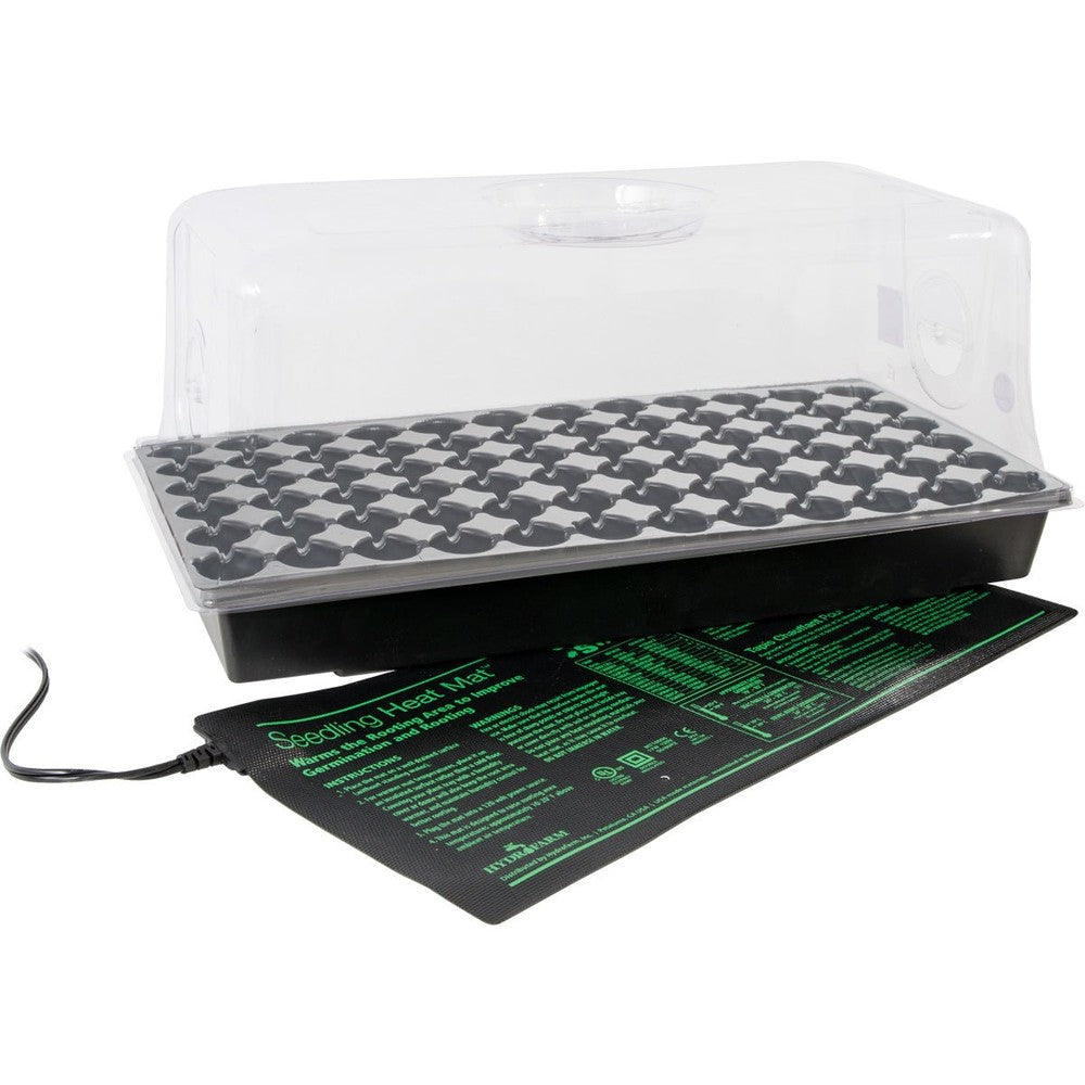 Hot House w/ Heat Mat, tray, 72 cell pack, 7" dome - Black Label Supply llc