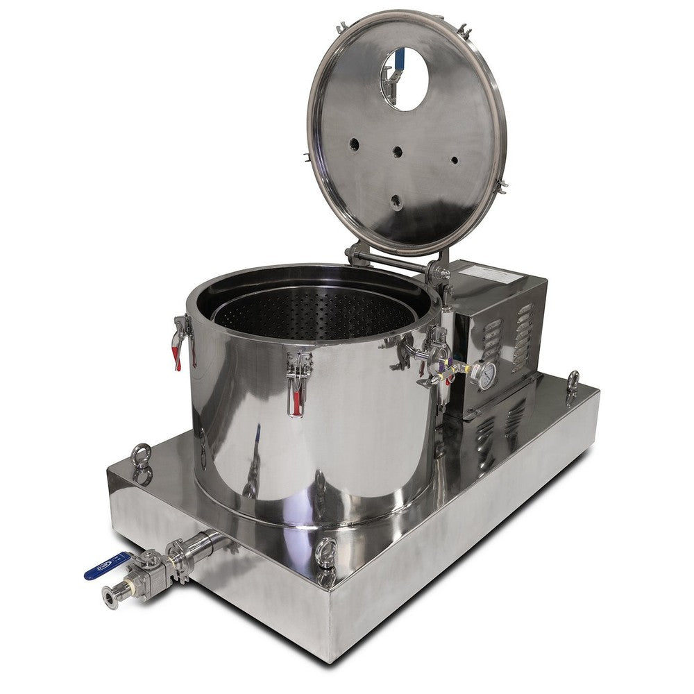 45L Jacketed Stainless Steel Centrifuge with Explosion Proof Motor and Siemens Controller - 15LB Max Capacity - Black Label Supply llc
