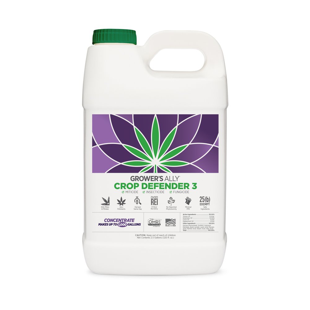 Grower's Ally Crop Defender 3 Concentrate 2.5 gal - front of jug