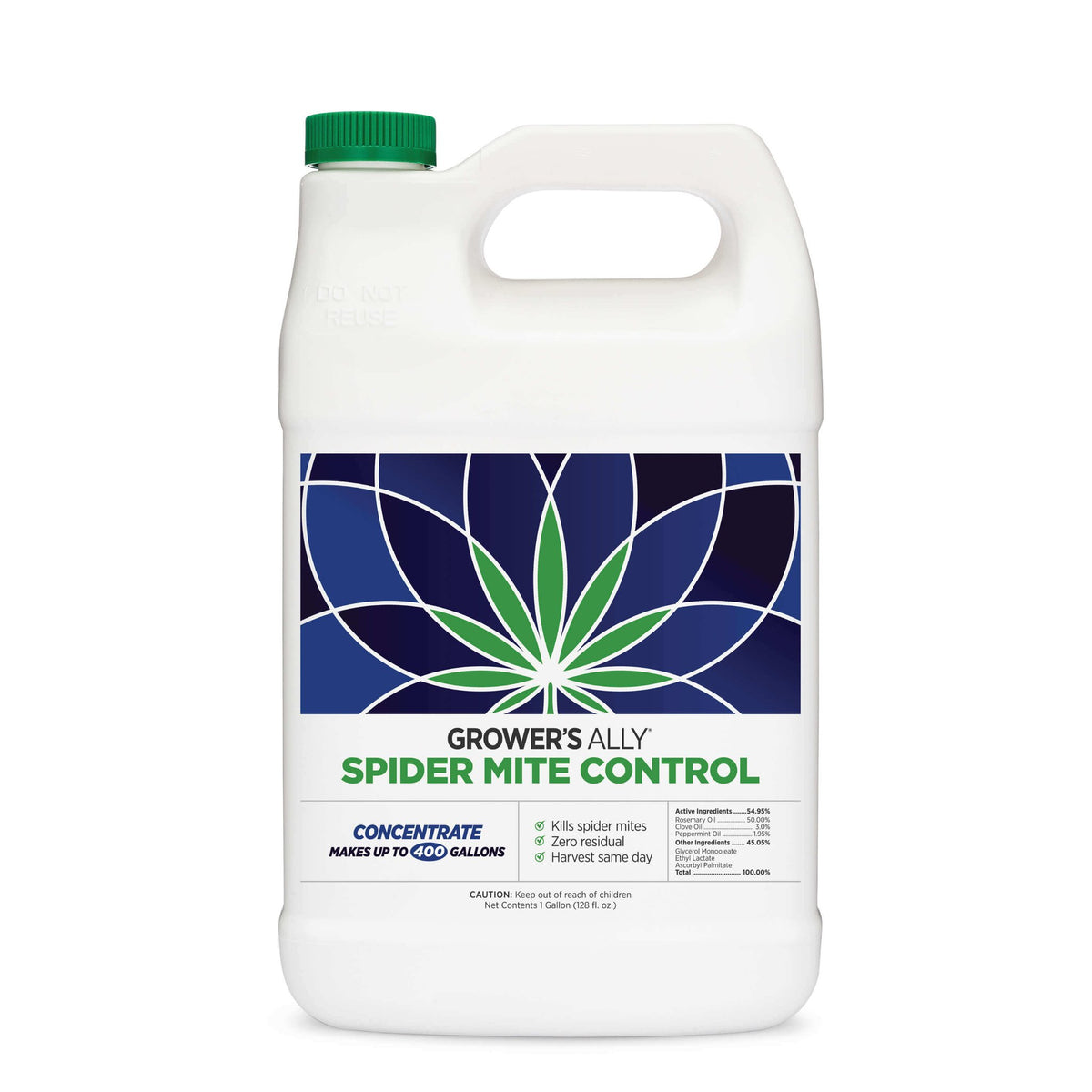 Grower's Ally Spider Mite Control Concentrate 1 gal - front of jug