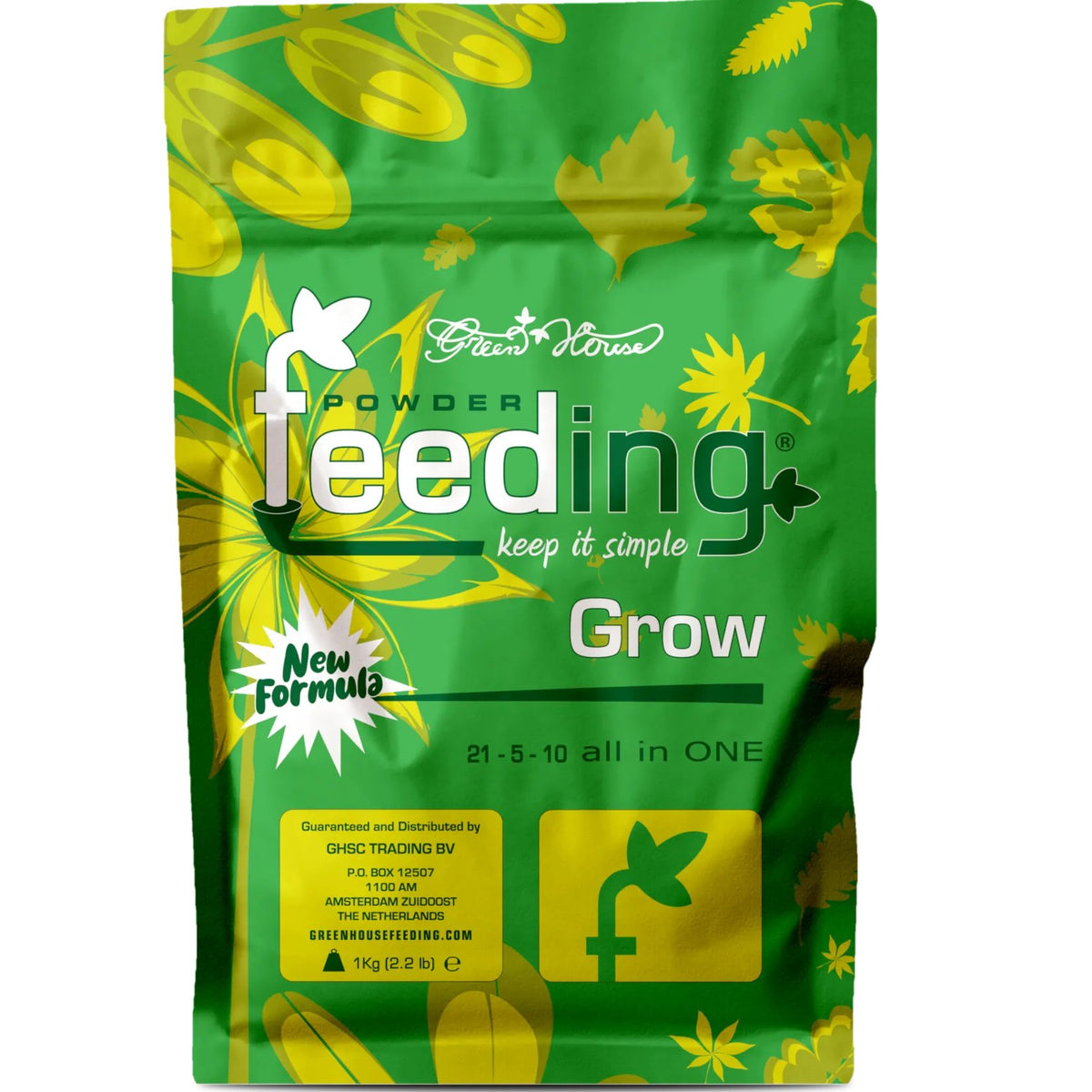 Green House Feeding Mineral Line Grow mineral powder fertilizer - 1 kg bag front