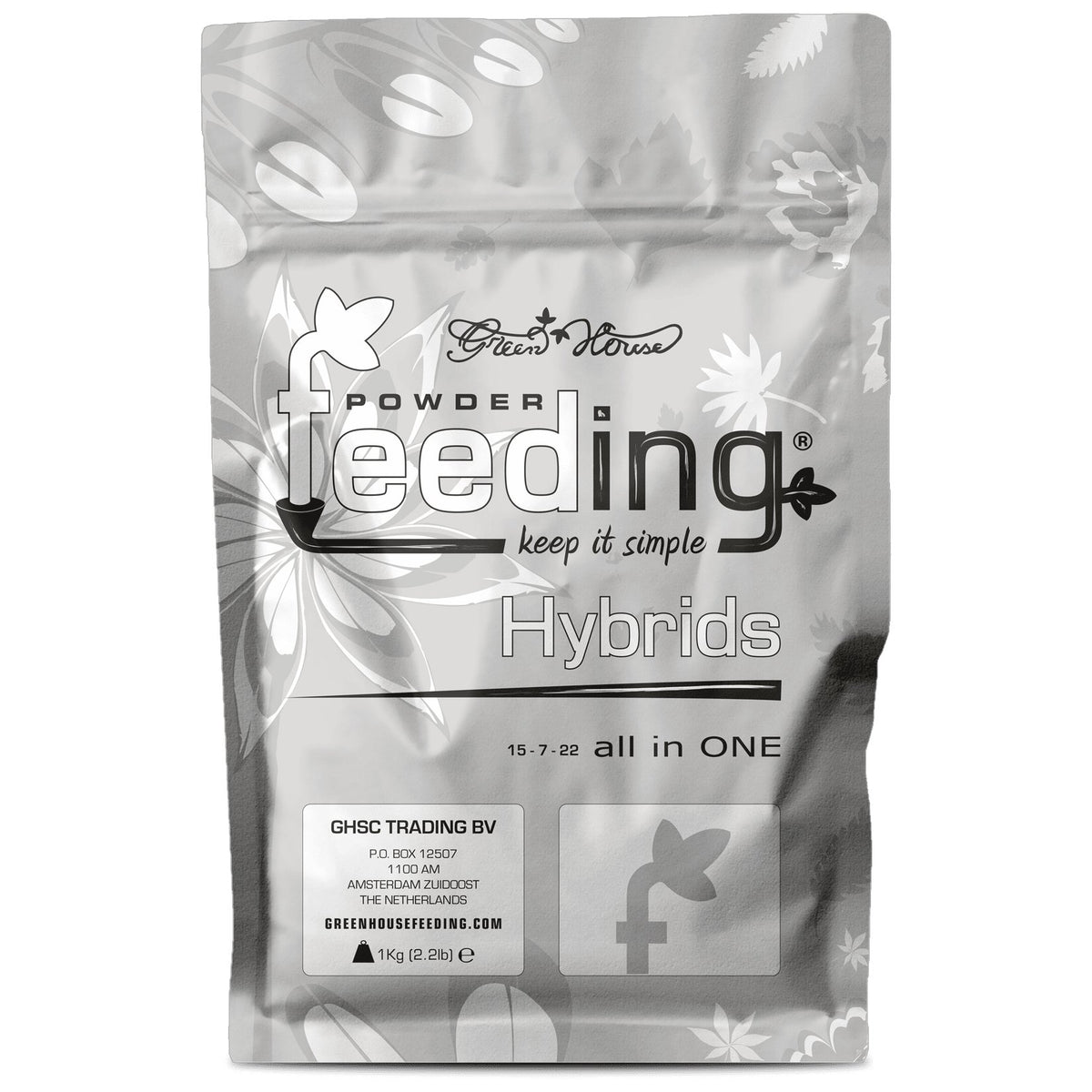 Green House Feeding Mineral Line Hybrids 15-7-22 mineral powder - 1 kg bag front