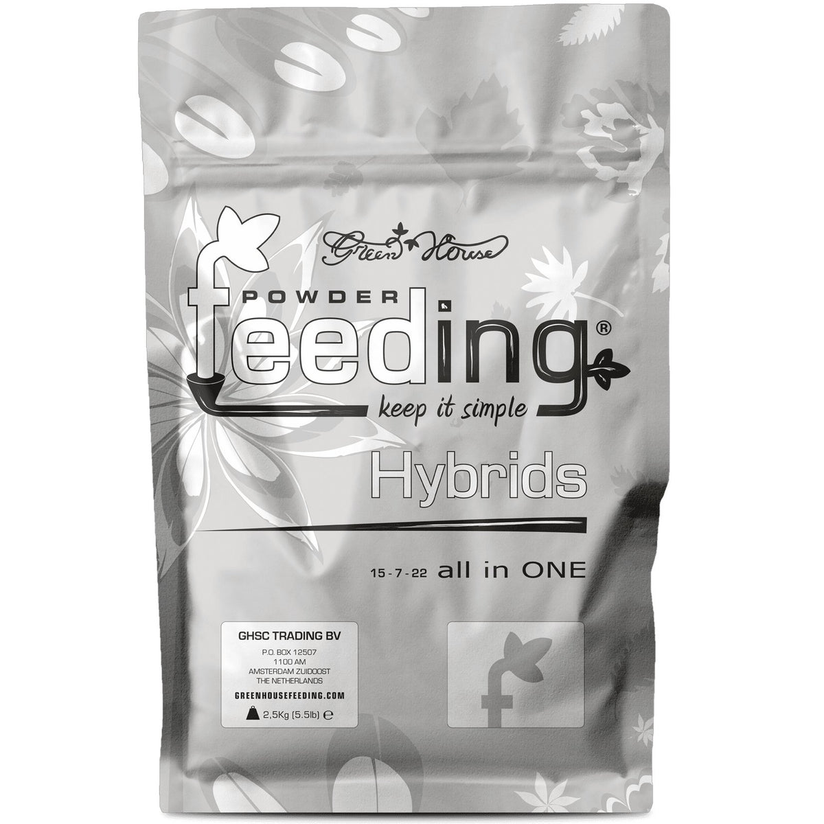 Green House Feeding Mineral Line Hybrids 15-7-22 mineral powder - 2.5 kg bag front