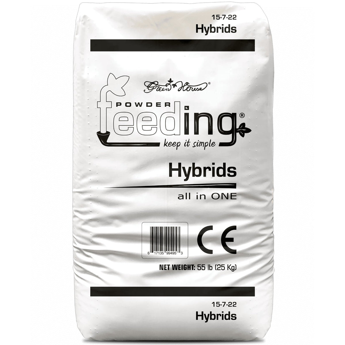Green House Feeding Mineral Line Hybrids 15-7-22 mineral powder - 25 kg (55 lb) sack front