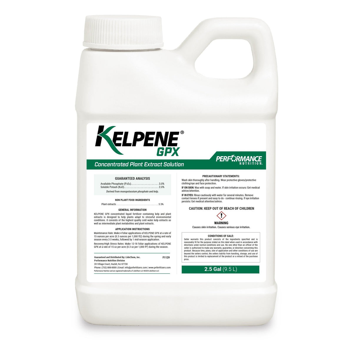 Kelpene GPX 2.5 gallon jug