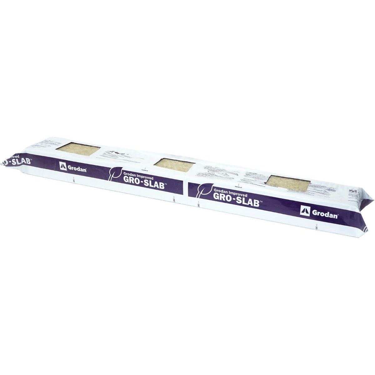 Grodan Improved Gro-Slab (36x6x4 w/ 3-10x10 pre-cut holes) - Bag (12/Carton)