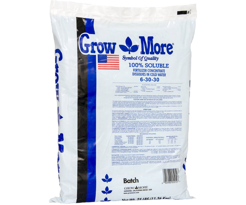 Grow More 6 - 30 - 30 STD 25lb - Black Label Supply llc