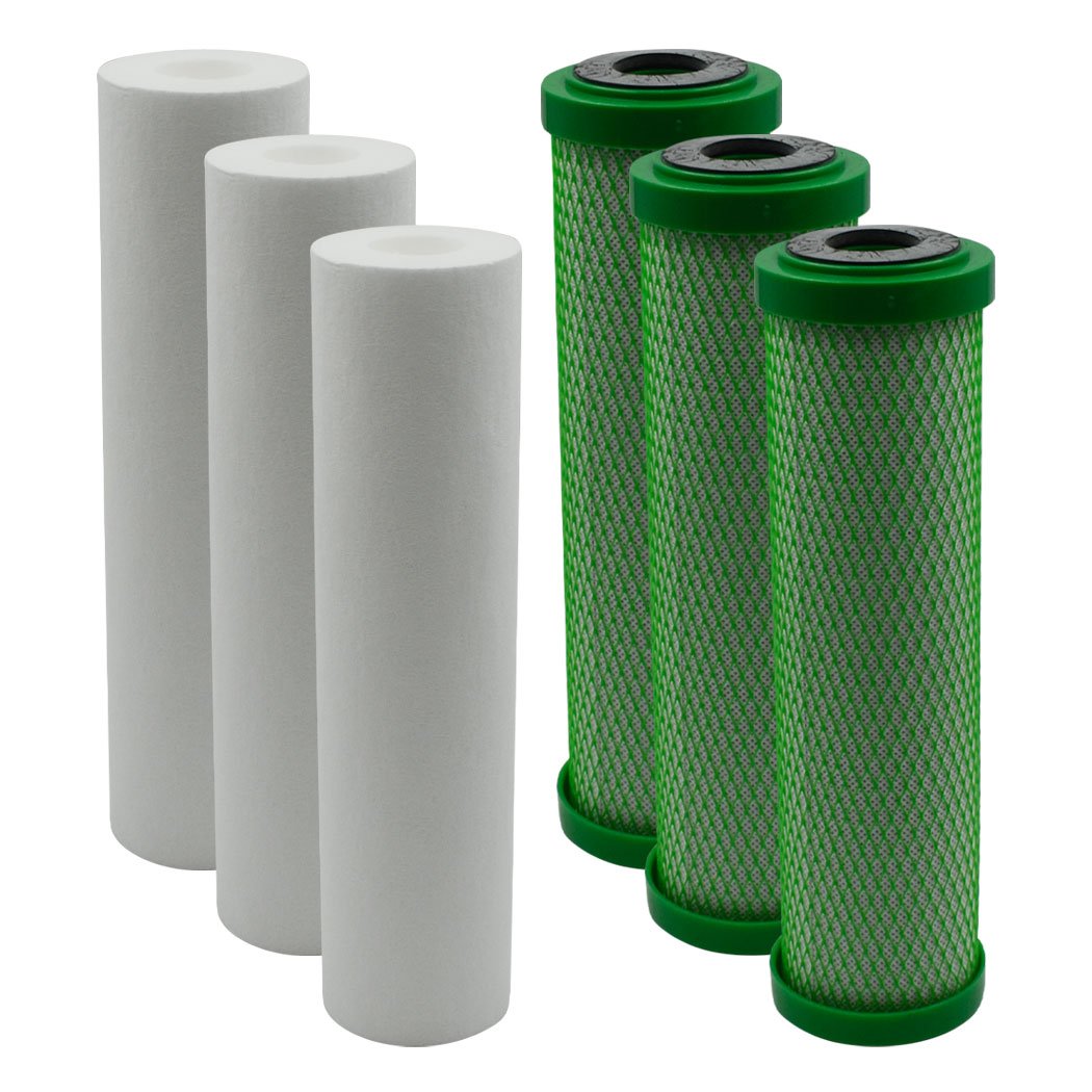 GrowMax Water replacement filter kit compatible with HydroLogic smallBoy - 3 carbon block, 3 sediment