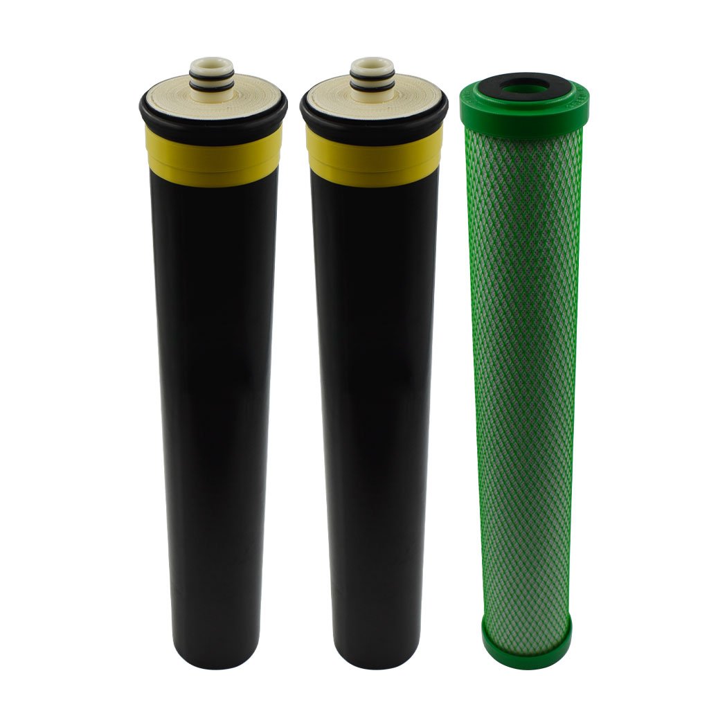 GrowMax Water replacement filter kit compatible with HydroLogic Evolution-RO - 2 membranes, carbon block