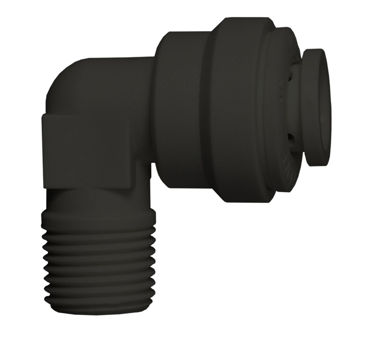 GrowoniX Male Elbow 1/4" QC x 1/8" NPTF BLK