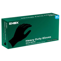 HBX - Heavy Duty Premium Black Nitrile Gloves, 6 mil