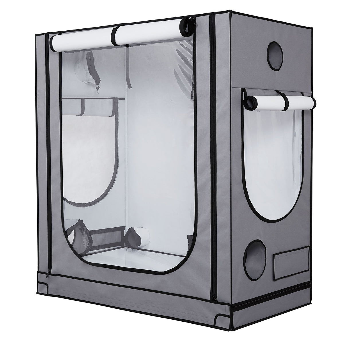 High Dro Gro HDG35 grow tent, 3 x 5 x 6 ft - front door open, side window rolled up