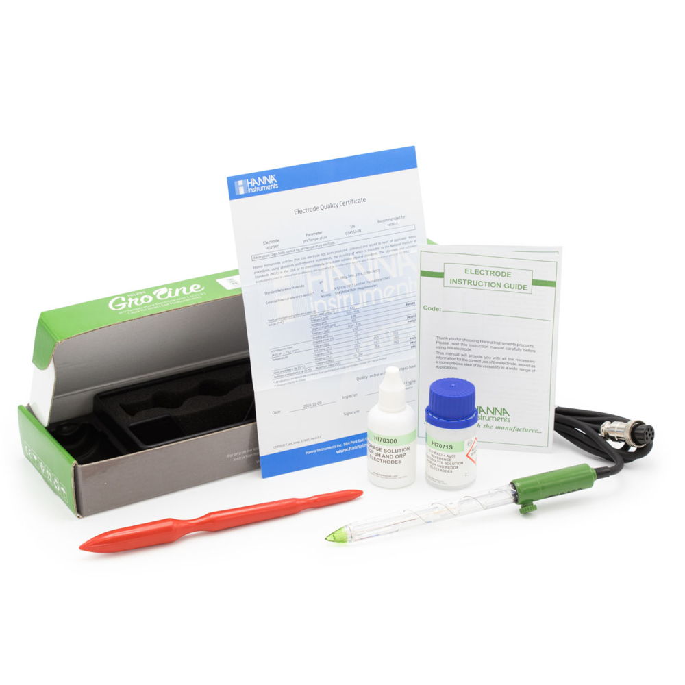 Hanna Direct Soil and Soilless Media pH electrode for use with HI9814