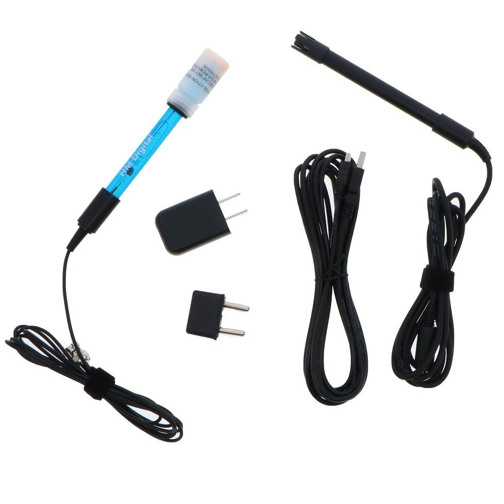 HM Digital HydroMaster HM-500 pH/EC/TDS/Temp monitor - included probes, power adapter and cable