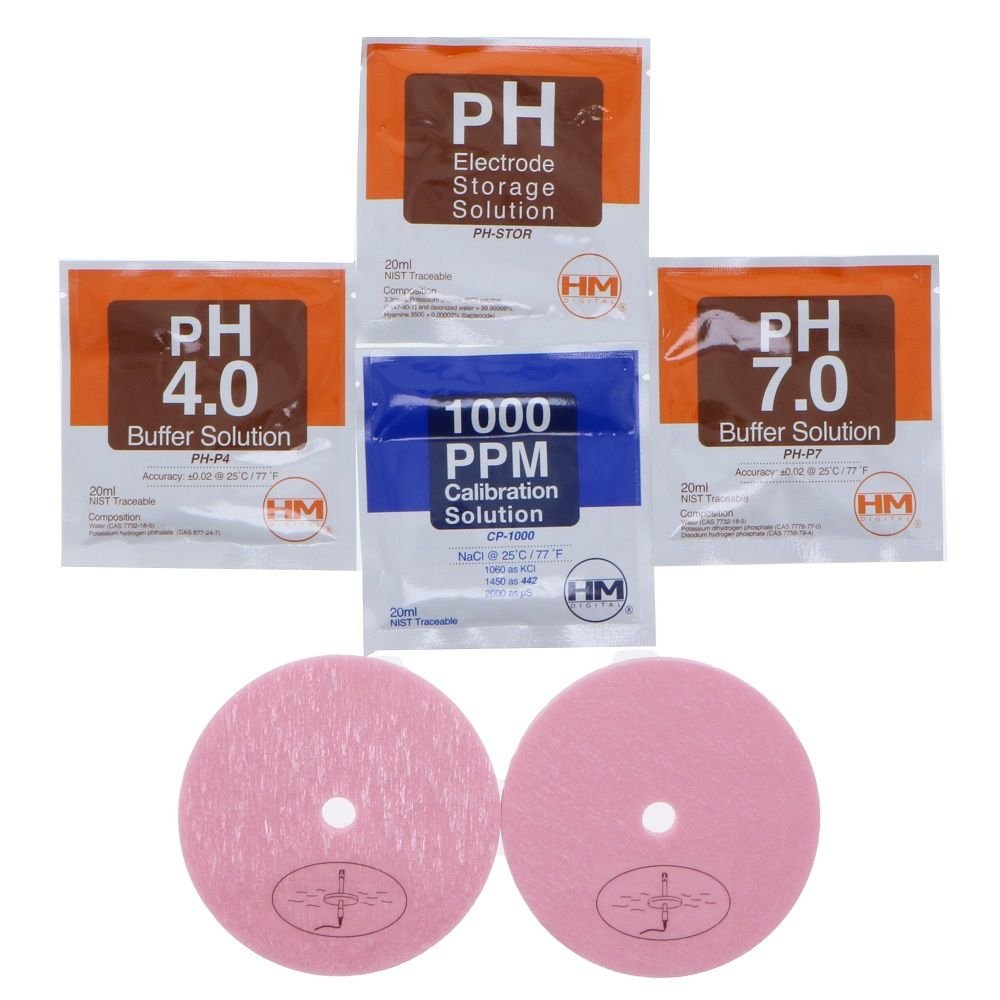 HM Digital HydroMaster HM-500 pH/EC/TDS/Temp monitor - included solution packets and float discs