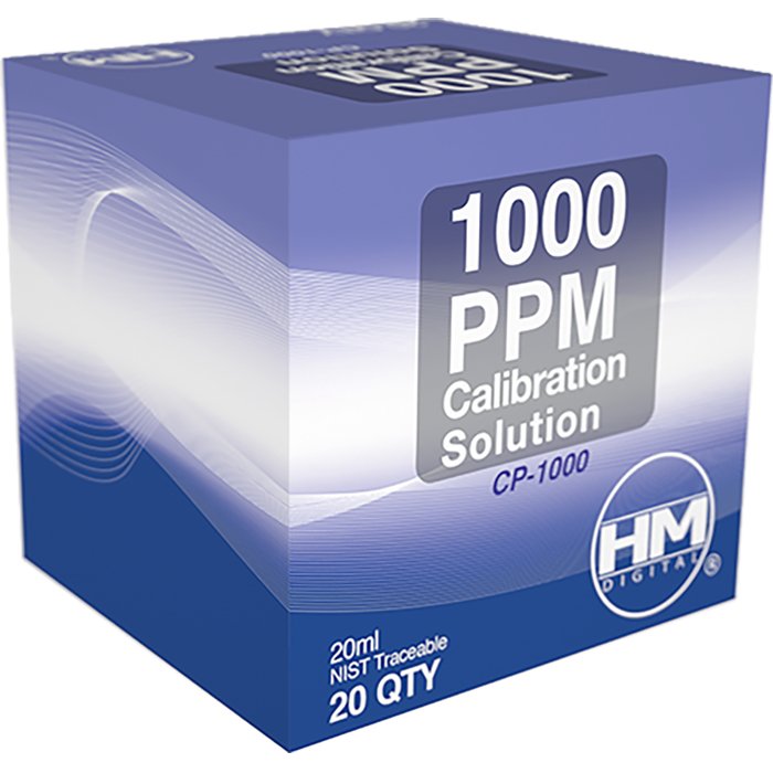 HM Digital CP-1000 1000 ppm calibration solution, 20 x 20 mL packets - box