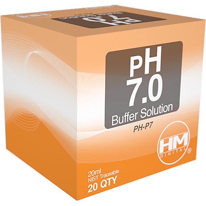 HM Digital PH-P7 pH 7.0 buffer solution, 20 x 20 mL packets - box