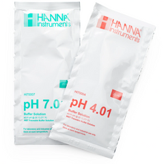 Hanna Instruments - pH 4.01 and 7.01 Calibration Buffer Sachets w/ COA (10 x 20mL/5 Each)