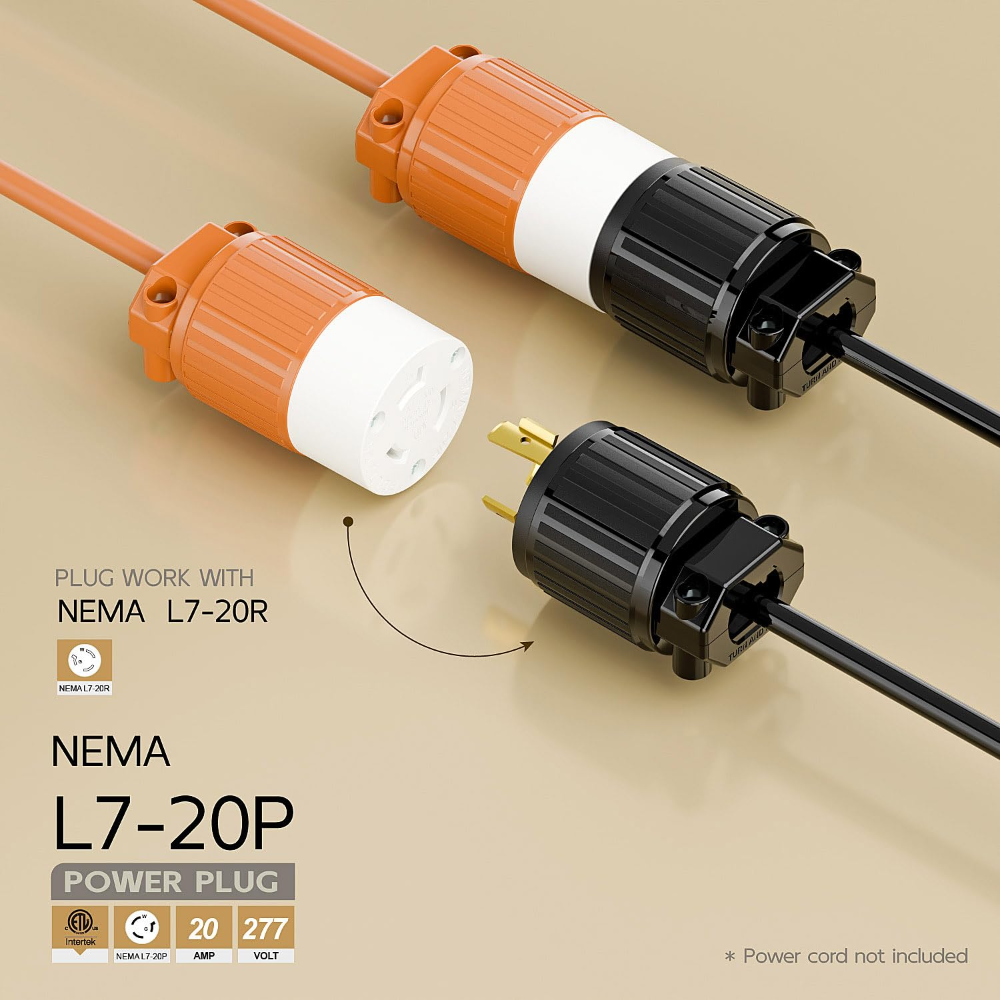 ACBROAD - NEMA L7-20P Locking Plug Industrial Grade 20A 277V