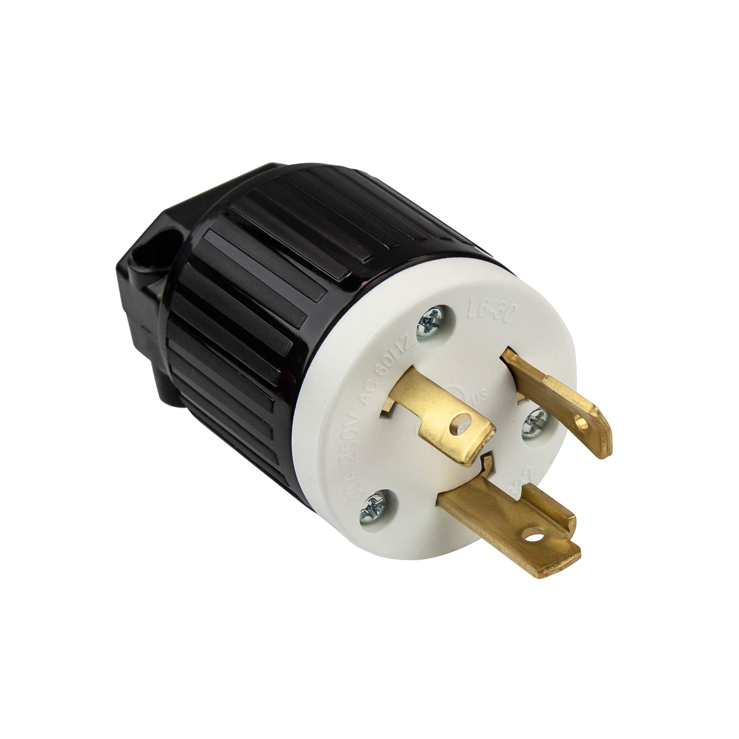 Nema L8-20P 20 Amp 480 Volt Connector, L8-20 Locking Power Cord Connector , Locking Plug, Industrial Grade DIY Twist-Lock Cord Male Plug